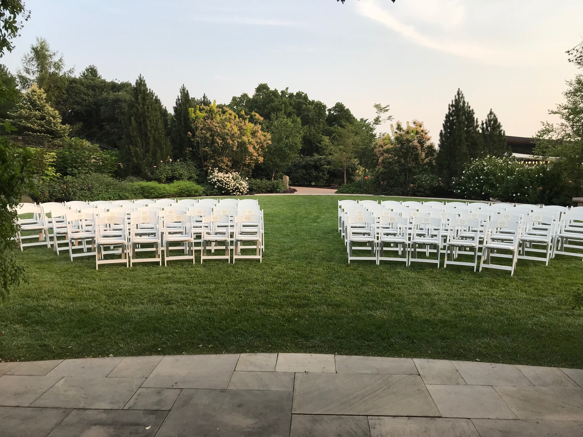 Rose Garden Wedding set up